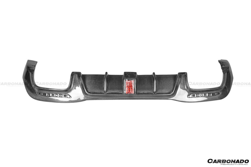 2017-2020 Mercedes Benz S63 W222 Sedan BRS Style Rear Diffuser w/ LED Light and Exhaust Tips