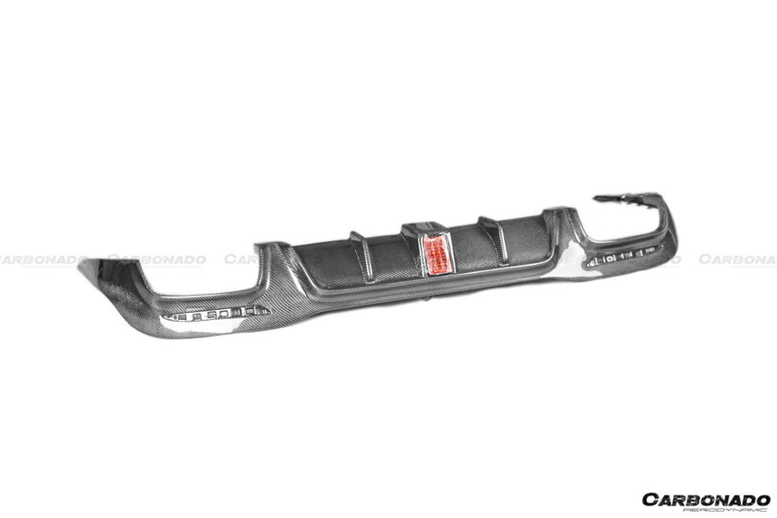 2017-2020 Mercedes Benz S63 W222 Sedan BRS Style Rear Diffuser w/ LED Light and Exhaust Tips
