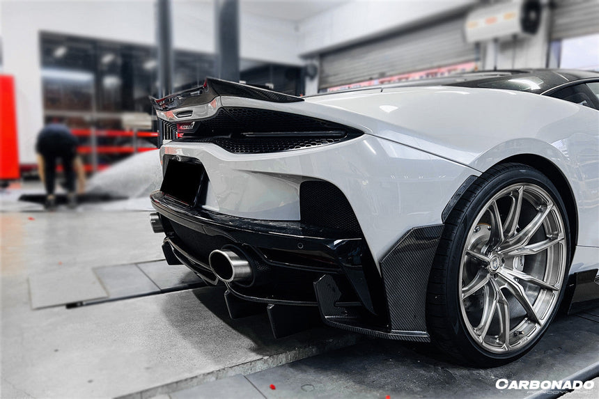2020-2023 McLaren GT WP Style DRY Carbon Fiber Rear Bumper Side Canards