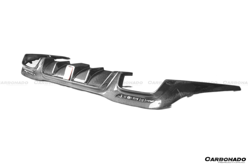 2017-2020 Mercedes Benz S63 W222 Sedan BRS Style Rear Diffuser w/ LED Light and Exhaust Tips