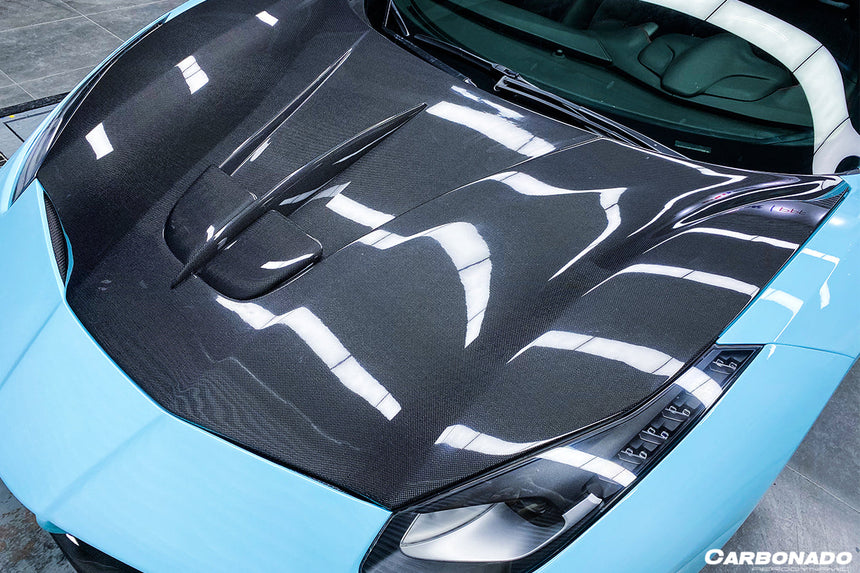 2015-2020 Ferrari 488 GTB/Spyder MA Style Carbon Fiber Hood