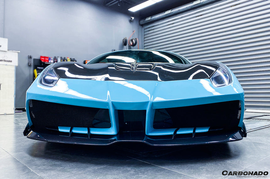 2015-2020 Ferrari 488 GTB/Spyder MA Style Partial Carbon Fiber Front Bumper