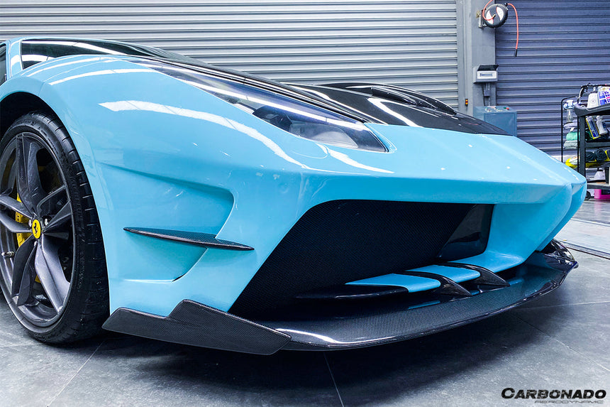 2015-2020 Ferrari 488 GTB/Spyder MA Style Partial Carbon Fiber Front Bumper