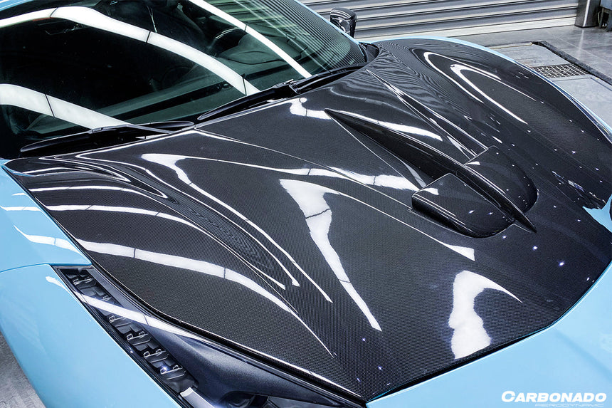 2015-2020 Ferrari 488 GTB/Spyder MA Style Carbon Fiber Hood