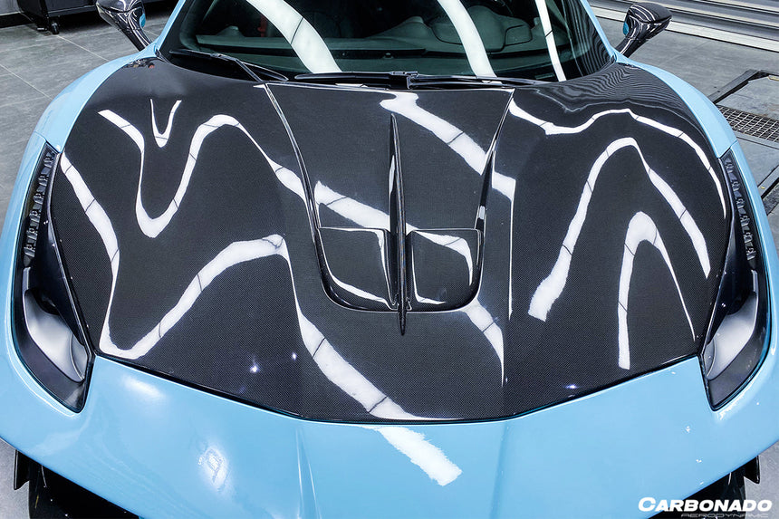 2015-2020 Ferrari 488 GTB/Spyder MA Style Carbon Fiber Hood