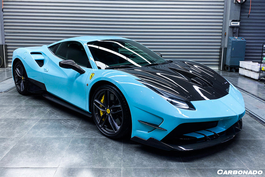 2015-2020 Ferrari 488 GTB/Spyder MA Style Partial Carbon Fiber Front Bumper