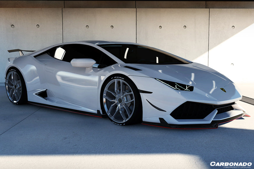 2015-2020 Lamborghini Huracan LP610 RZS Style Front Bumper Carbon Fiber Canard