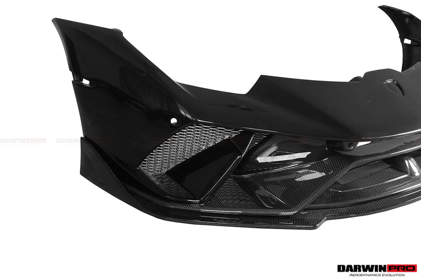 2015-2020 Lamborghini Huracan LP610/LP580/EVO BKSS Style Partial Carbon Front Bumper w/ Lip