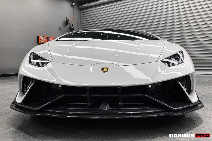2015-2020 Lamborghini Huracan LP610/LP580/EVO BKSS Style Partial Carbon Front Bumper w/ Lip