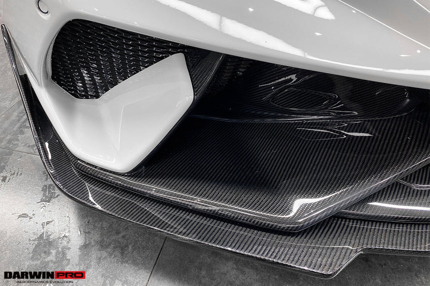 2015-2020 Lamborghini Huracan LP610/LP580/EVO BKSS Style Partial Carbon Front Bumper w/ Lip