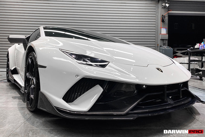 2015-2020 Lamborghini Huracan LP610/LP580/EVO BKSS Style Partial Carbon Front Bumper w/ Lip
