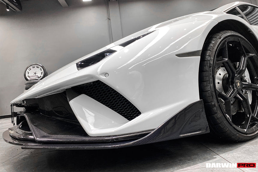 2015-2020 Lamborghini Huracan LP610/LP580/EVO BKSS Style Partial Carbon Front Bumper w/ Lip