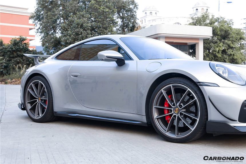 2019-2023 Porsche 911 992 Carrera/S/4/4S/Targa/Cabriolet WP Style Dry Carbon Fiber Side Skirts