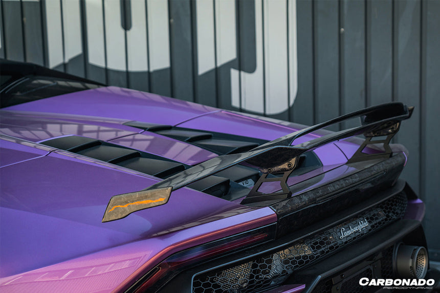 2015-2020 Lamborghini Huracan LP610/LP580 MD Style Carbon Fiber Trunk Spoiler w/ Base