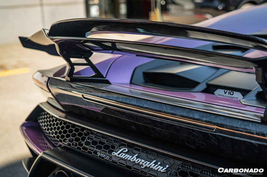 2015-2020 Lamborghini Huracan LP610/LP580 MD Style Carbon Fiber Trunk Spoiler w/ Base