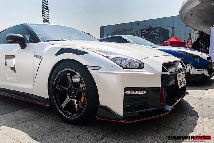 2017-2022 Nissan GTR R35 EBA NSM Style Partial Carbon Fiber Front Bumper