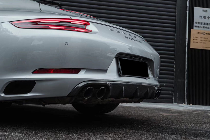 2016-2019 Porsche 911 991.2 Carrera/Targa/S/4S/GTS OD Style Quad Exhaust Rear Lip