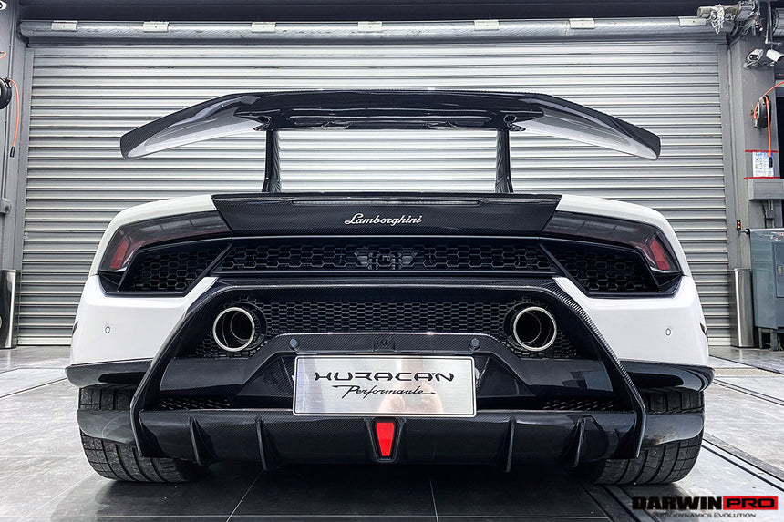 2015-2020 Lamborghini Huracan LP610/LP580 Performante Style Partial Carbon Rear Bumper