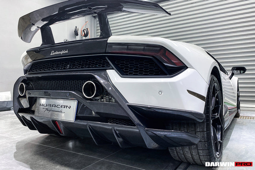 2015-2020 Lamborghini Huracan LP610/LP580 Performante Style Partial Carbon Rear Bumper