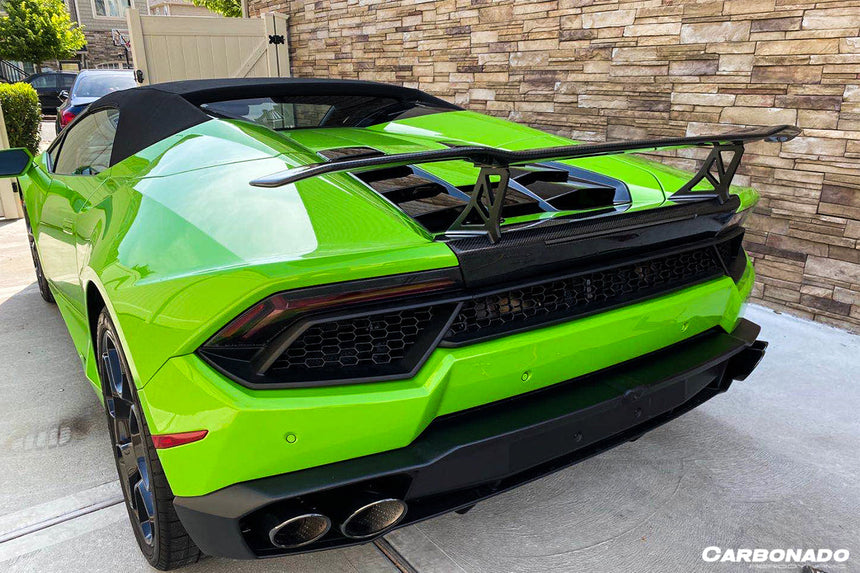 2015-2020 Lamborghini Huracan LP610/LP580 VRS Style Carbon Fiber Trunk Spoiler w/ Base