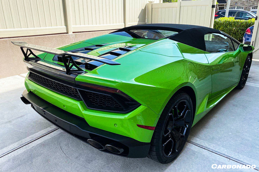 2015-2020 Lamborghini Huracan LP610/LP580 VRS Style Carbon Fiber Trunk Spoiler w/ Base