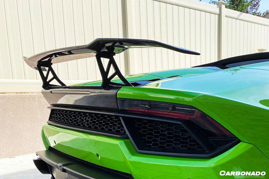 2015-2020 Lamborghini Huracan LP610/LP580 VRS Style Carbon Fiber Trunk Spoiler w/ Base
