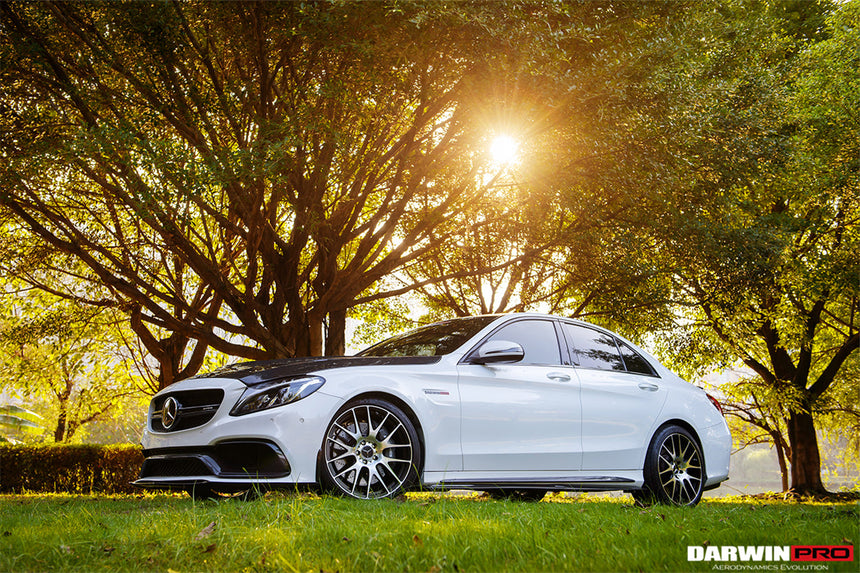 2015-2021 Mercedes Benz W205 C63/S AMG Sedan Carbon Fiber Side Skirts Extension