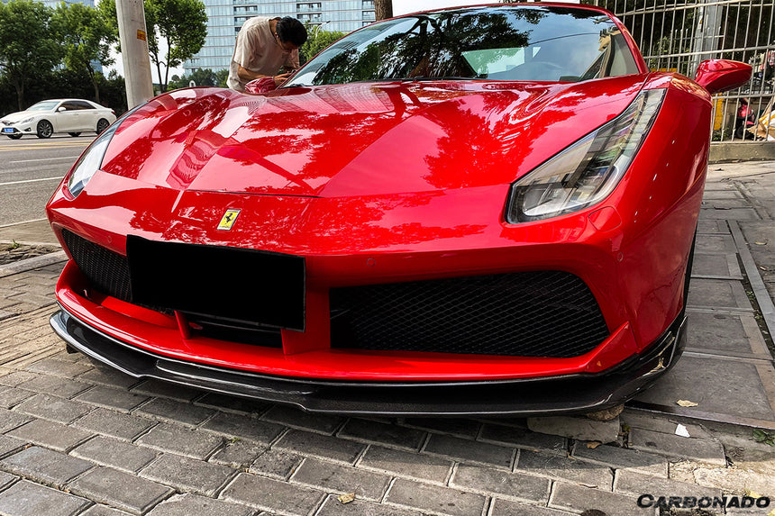 2015-2020 Ferrari 488 GTB RS Style Carbon Fiber Front Lip