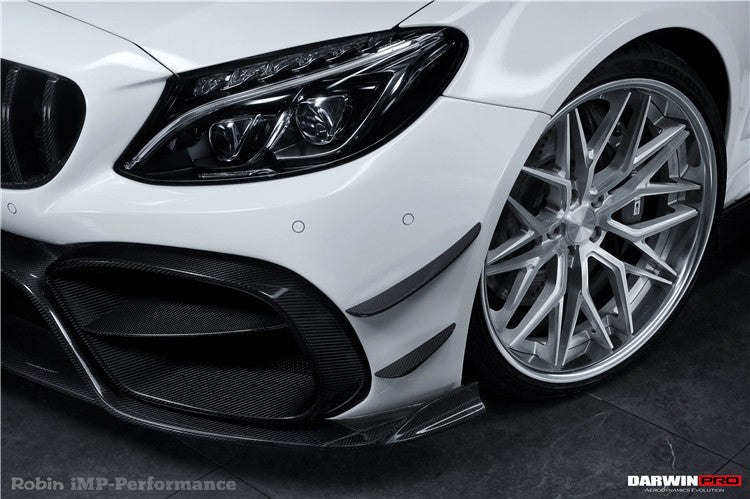 2015-2021 Mercedes Benz W205 C63/S AMG Coupe IMP Performance Partial Carbon Fiber Front Bumper w/ Grill & Canards