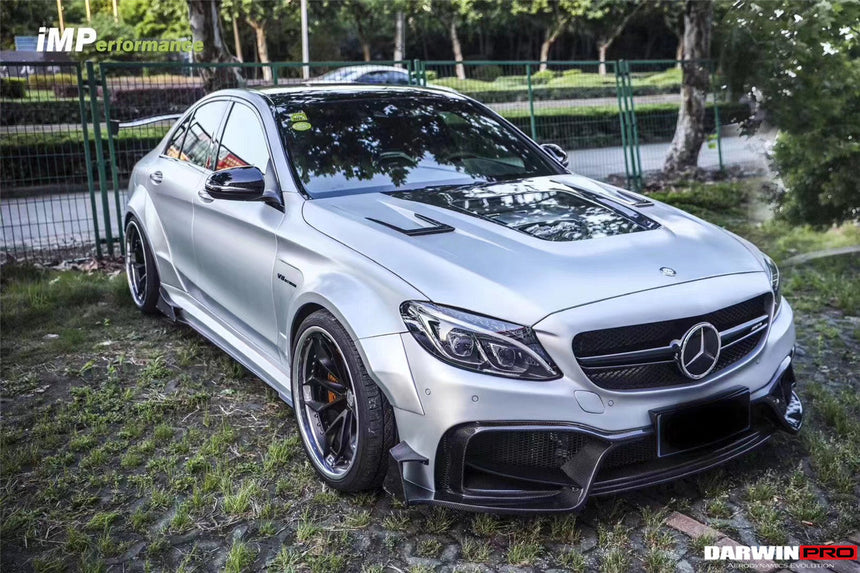 2015-2021 Mercedes Benz W205 C63/S AMG Sedan IMP Performance Partial Carbon Fiber front bumper
