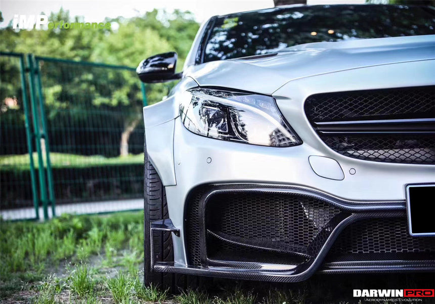 2015-2021 Mercedes Benz W205 C63/S AMG Sedan IMP Performance Partial Carbon Fiber front bumper